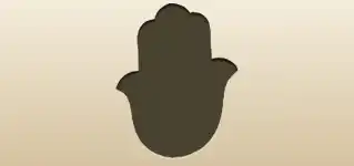 Hamsa Amulet silhouette