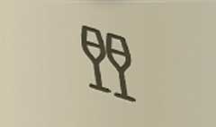 Wineglasses silhouette