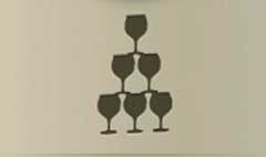 Wineglasses silhouette