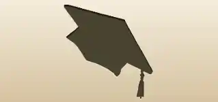 Graduation cap silhouette