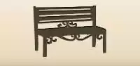ベンチのシルエット