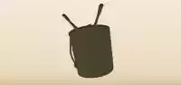 ペンキ缶のシルエット