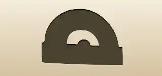 Protractor silhouette