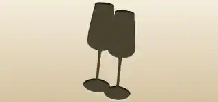 Wine Glasses silhouette