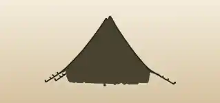 Tent silhouette