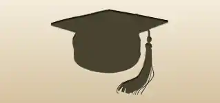 Graduation cap silhouette