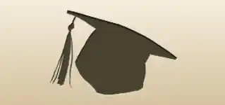 Graduation cap silhouette