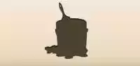 ペンキ缶のシルエット
