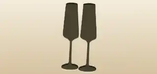Wine Glasses silhouette