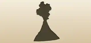 Volcano silhouette