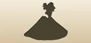 Volcano silhouette