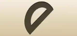 Protractor silhouette