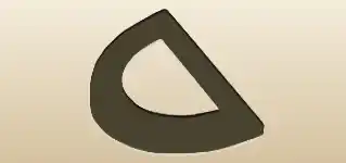 Protractor silhouette