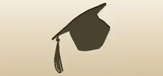 Graduation cap silhouette