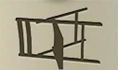 折りたたみ椅子のシルエット