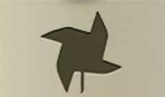 かざぐるまのシルエット