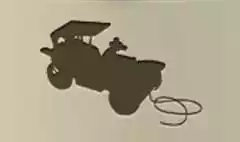 おもちゃの車のシルエット