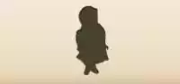 人形のシルエット