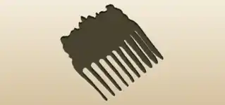 くしのシルエット