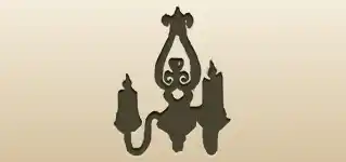 燭台のシルエット