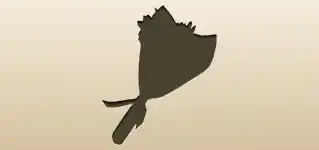 花束のシルエット