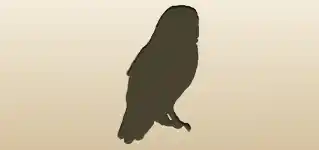 フクロウのシルエット