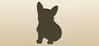 イヌのシルエット
