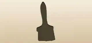 絵筆のシルエット