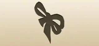リボンのシルエット