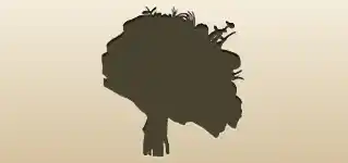 花束のシルエット