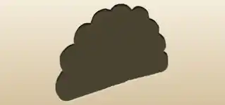 扇子のシルエット