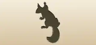 リスのシルエット