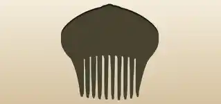 くしのシルエット