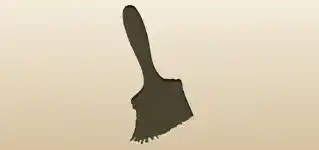 絵筆のシルエット