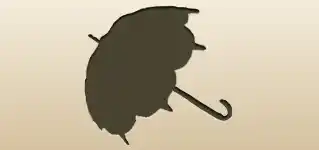 かさのシルエット