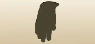 手袋のシルエット