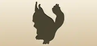 リスのシルエット