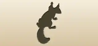リスのシルエット