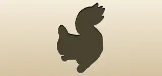 リスのシルエット