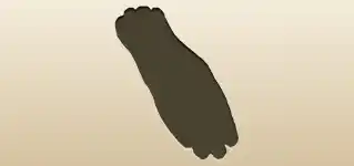 手袋のシルエット