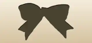 リボンのシルエット