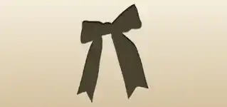 リボンのシルエット