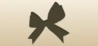 リボンのシルエット