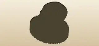 頭がい骨のシルエット