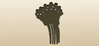 くしのシルエット