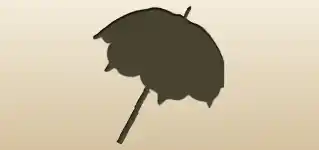 かさのシルエット