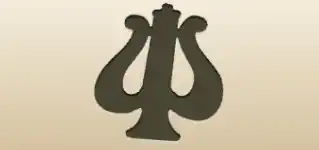 竪琴のシルエット