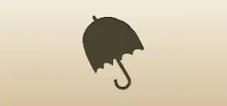 かさのシルエット