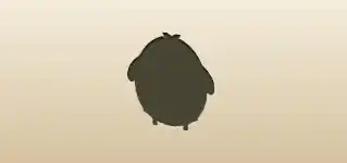 ひよこのシルエット