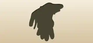 手袋のシルエット